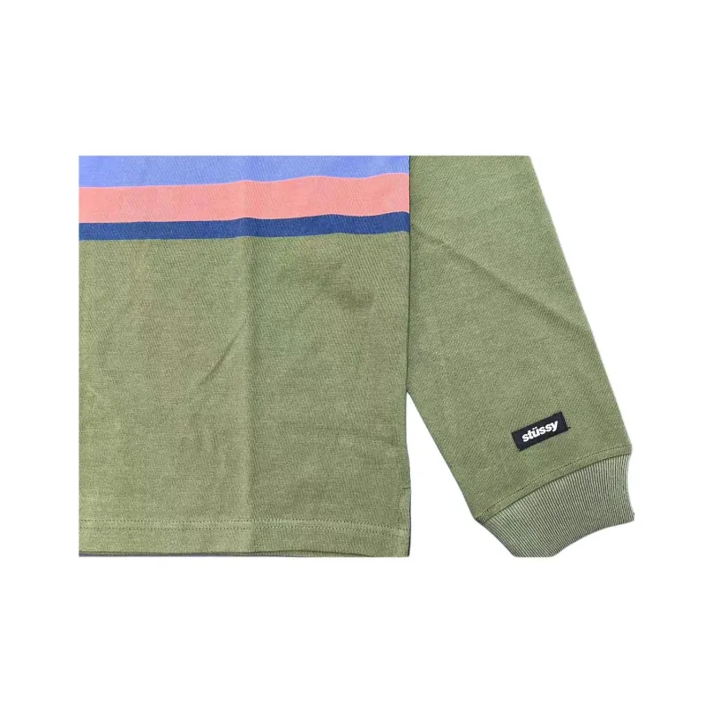 Stussy Polo Shirt Men's Olive Green-2