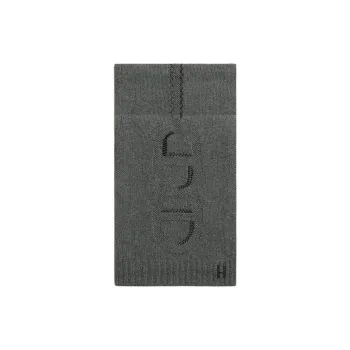 HERMES Cashmere Knit Scarves Unisex Gray