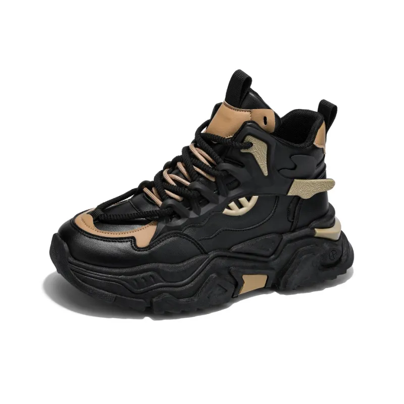 GNVA Water Resistant Height Increasing High Top Casual Shoes Men-2
