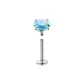 [Single]5mm Blue Zircon Stud Earrings