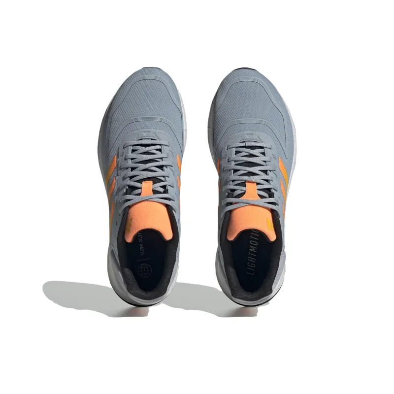 Adidas Duramo 10 Abrasion Resistant Low Top Running Shoes Men's Gray Orange-4