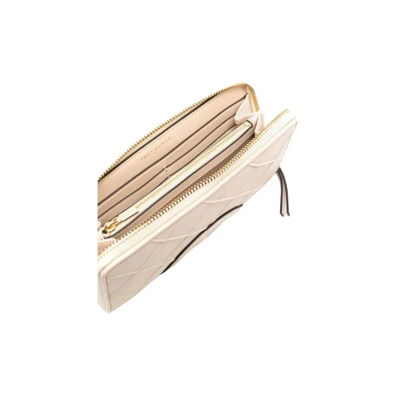 TORY BURCH Lambskin Wallet Regular Women's Ivory-2