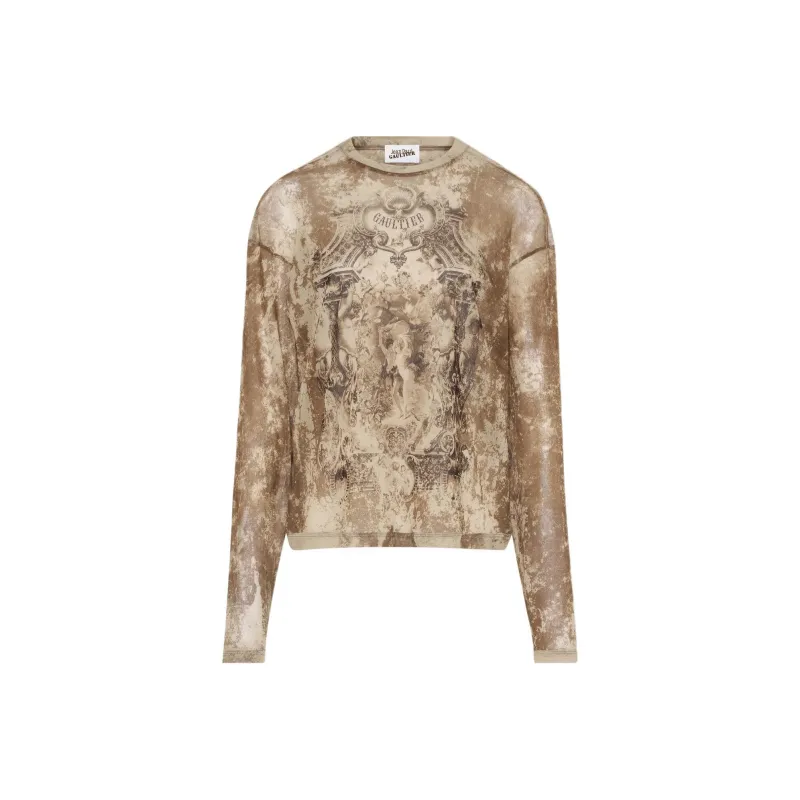 Jean Paul Gaultier T Shirts Unisex Light Umber-0