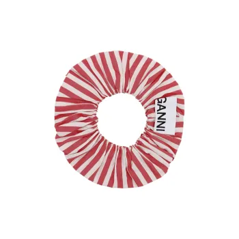 GANNI 100% Cotton Hair Tie Women's Cherry