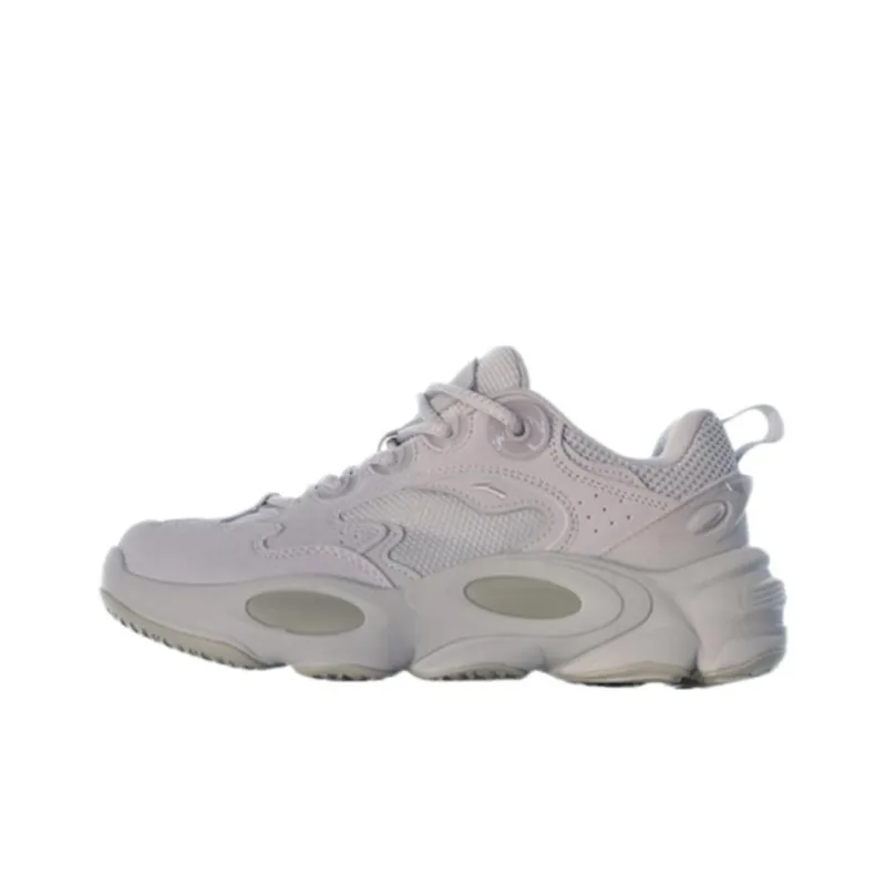 Anta Life Collection Cushioning Wear-Resistant Low-Top Chunky Sneakers Women's Light Mauve Gray-0