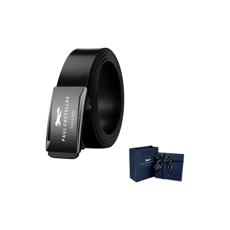 PAUL COSTELLOE Cow Split Leather Belts Unisex 3.5cm-3