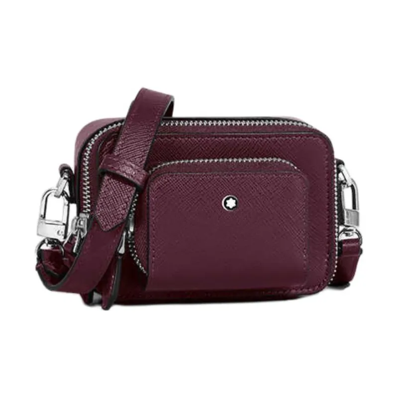MONTBLANC MONTBLANC Cow Leather Shoulder Bag Crossbody Bag Mini Women's Bordeaux Red-1