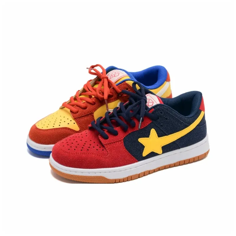 Circle Small Coverage Wear Resistant Lightweight Low Top Skateboard Shoes Unisex Mint Blue Red-14