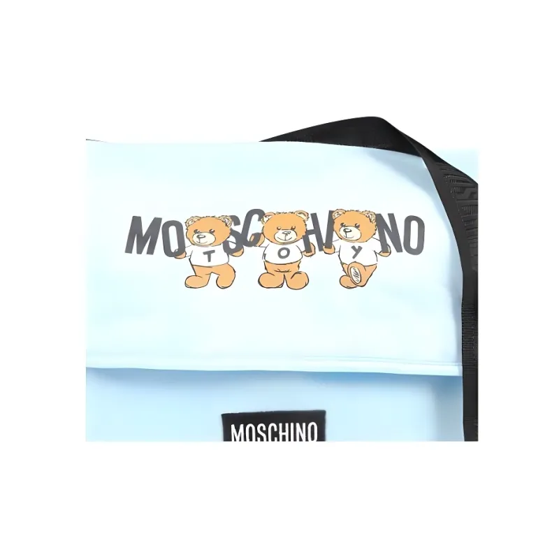 MOSCHINO Logo Printed Foldover Top Changing Bag-3