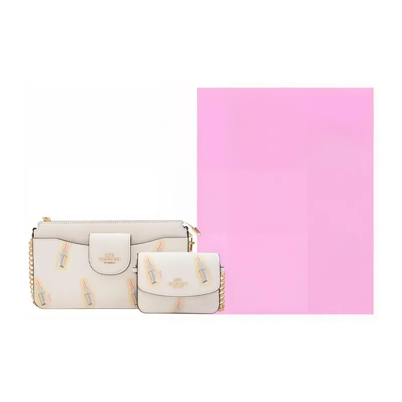 COACH POPPY Multicolor Canvas With Leather Combo Bag Small Card Holder Crossbody Bag Shoulder Bag Women's White Print-3