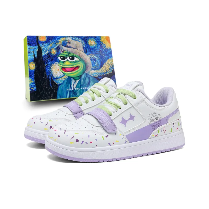 Pepe The Frog Low Top Skateboard Shoes Unisex-42