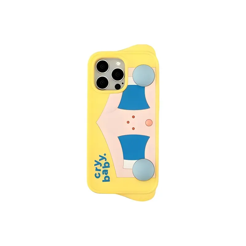 POP MART Silicone Material Cute Phone Cases Compatibility With IPhone 15 Pro Max/14 Pro Max Cute Style-0