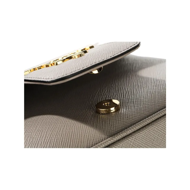 PRADA Saffiano Cow Leather Crossbody Bag Shoulder Bag Women's Gray-12