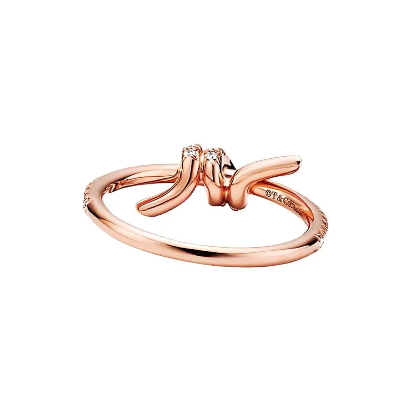 TIFFANY & CO. 18K Rose Gold Rings Unisex Gold Pink-1