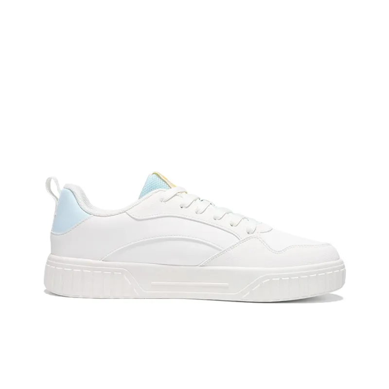 Erke Abrasion Resistant, Lightweight, And Breathable Low Top Skateboard Shoes Men's Microcrystal White Tranquil Blue-1