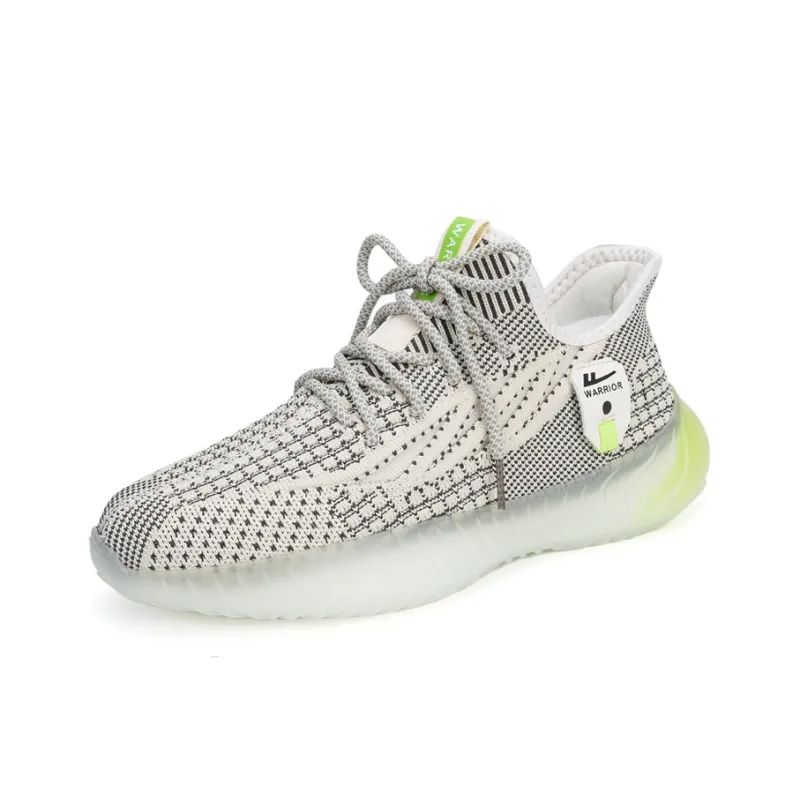 Warrior Shock Absorbers With Slip Resistant And Abrasion Resistant Properties Low Top Casual Shoes Men's Beige Green-1