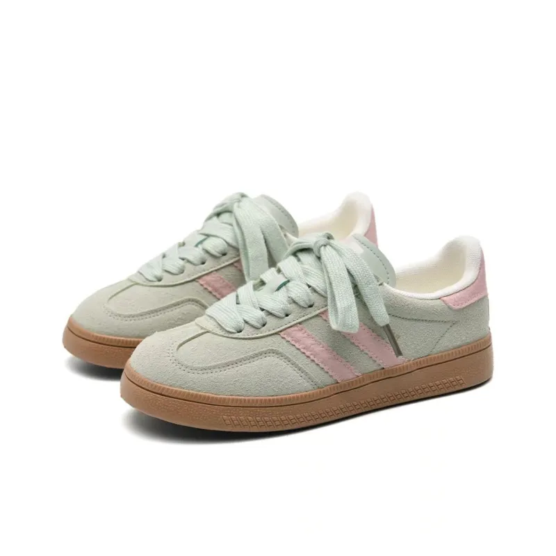 SHUXIAOBEI Vintage German Army Trainers Cushioning, Wear Resistant Low Top Skateboard Shoes Women's-27