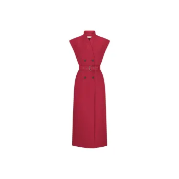 DIOR Short Sleeved Dress Women's Red
