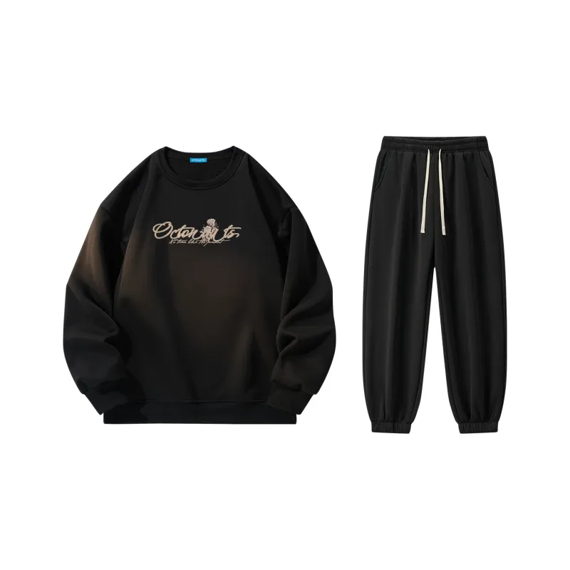 Small Columns Under The Sea Sweatshirt Set Unisex-7