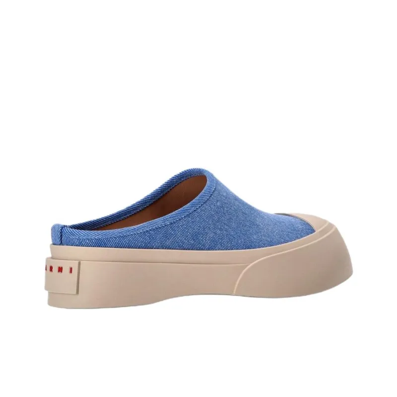 MARNI Abrasion Resistant Closed Toe Slippers Women's Light Blue-3
