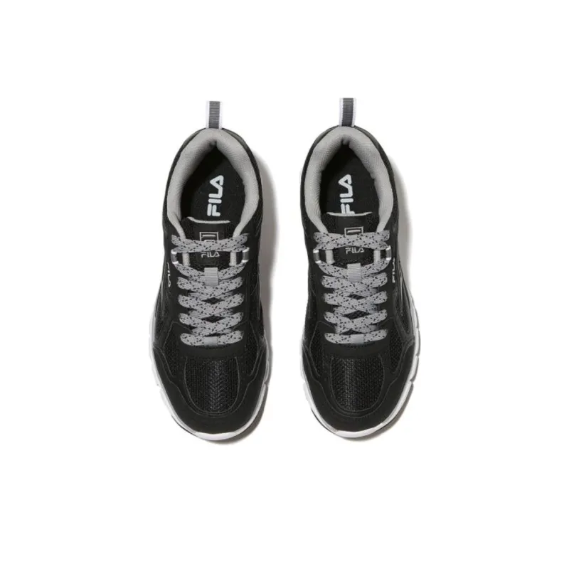 FILA Slip-Resistant Low-Top Casual Running Shoes Women's Black White-2