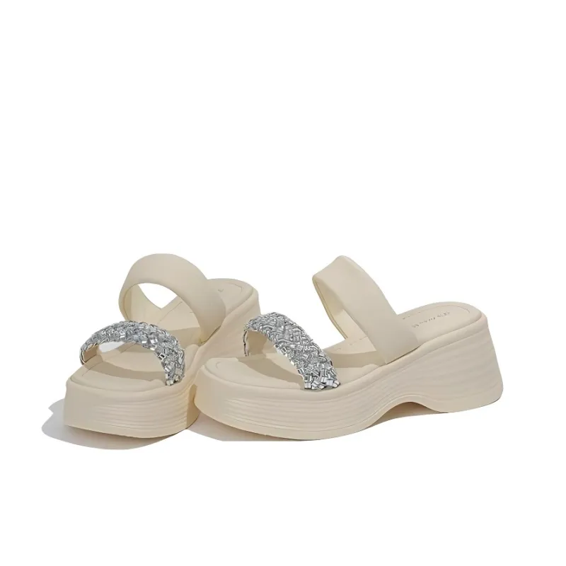 Shoe Lady Rhinestone Odor Resistant, Abrasion Resistant, Quick Dry Slide Slippers Women's-3