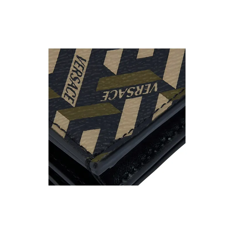VERSACE VERSACE Leather Card Holder Wallet Women's Multicolor-4