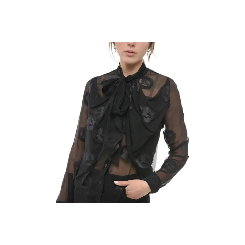 Burberry Equestrian Night Chiffon Blouse-2