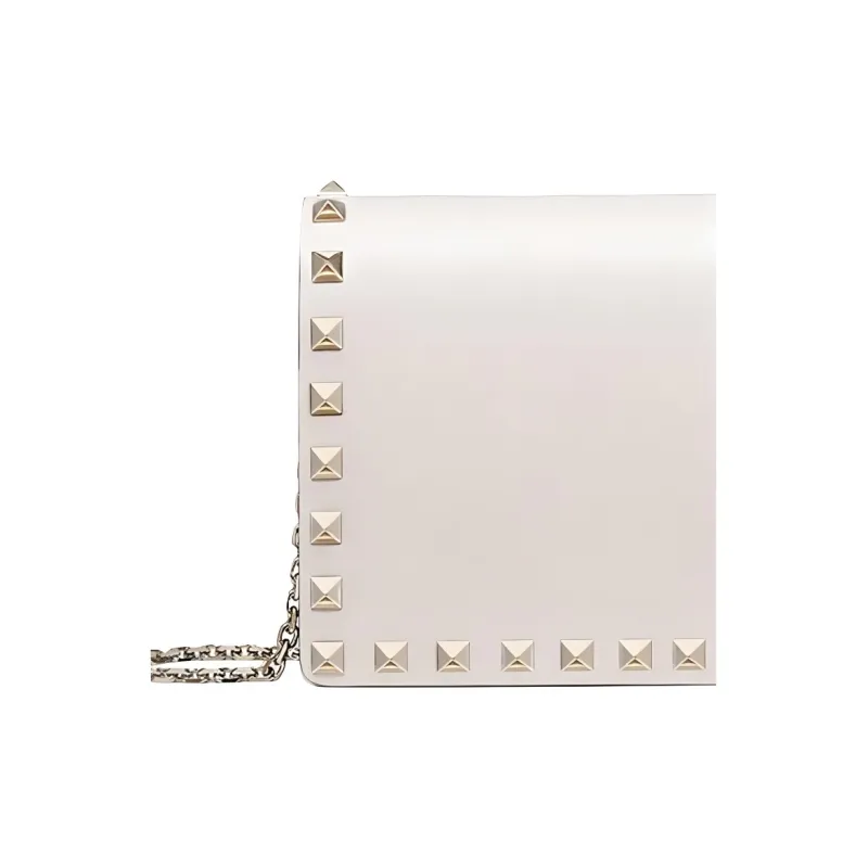 Valentino Calfskin Small Square Bag Crossbody Bag Shoulder Bag Women's White-2