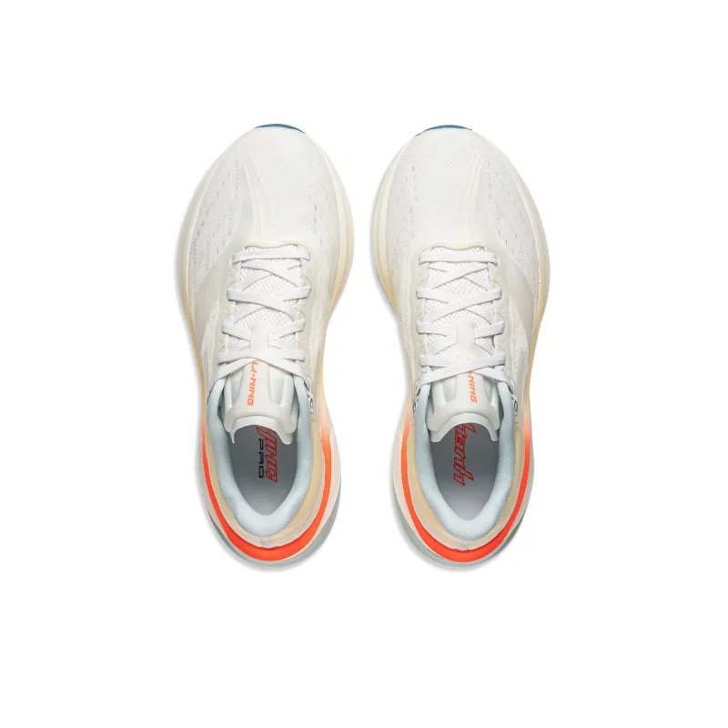LiNing Yueying 5 Pro Shock Absorbers Rebound Low Top Sprint Running Shoes Women's Ivory-3