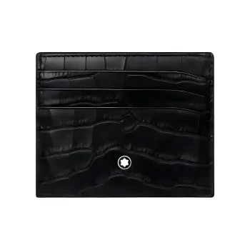 MONTBLANC Cow Leather Card Holder Unisex Black