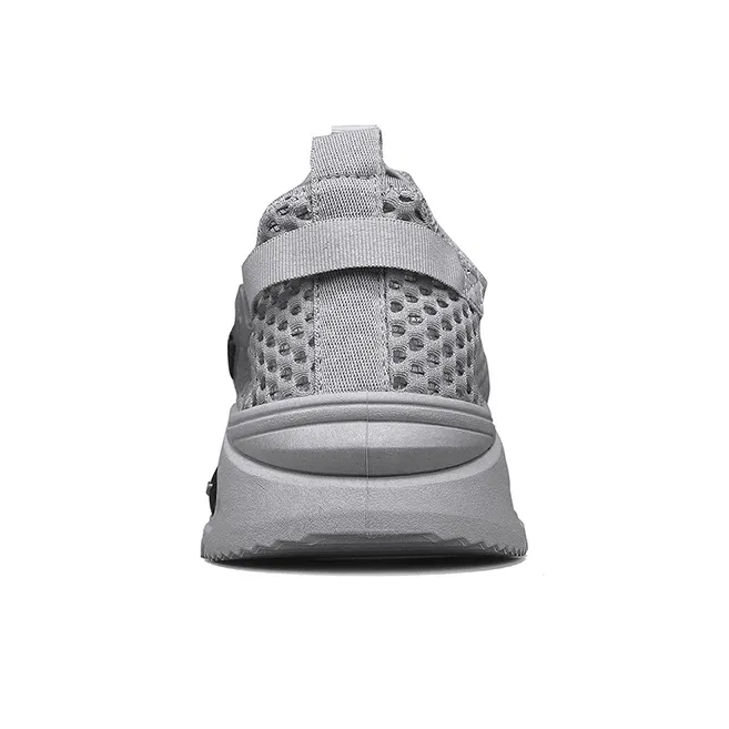 Warrior Lazy Slip on Cushioned Wear Resistant Lightweight Breathable Slip Resistant Low Top Casual Shoes Men's Gray-3