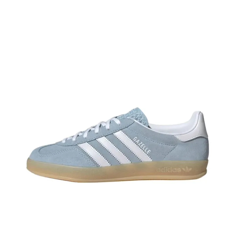 Adidas Originals GAZELLE INDOOR Abrasion Resistant Low Top Skateboard Shoes Women's Blue-0