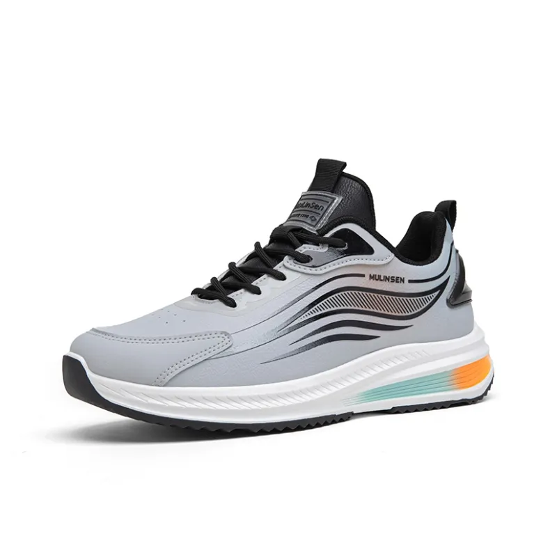 Mulinsen Anti Slip And Wear Resistant Lightweight Rebound Anti Rollover Low Top Running Shoes Men's-15