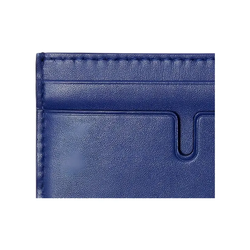 Burberry Calfskin Card Holder Men's Blue-2
