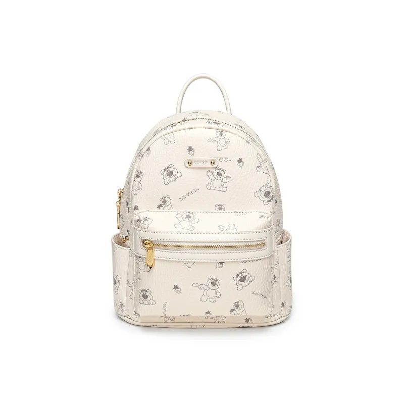 Disney Strawberry Bear Series PVC Backpack Women's Pink/White-5