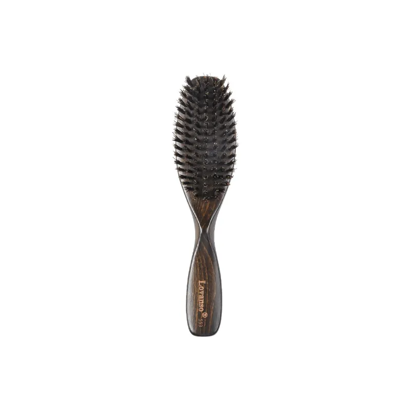 LOVANSO Men's Boar Bristle Brush For Smooth Hair Massage Comb Attachment-0