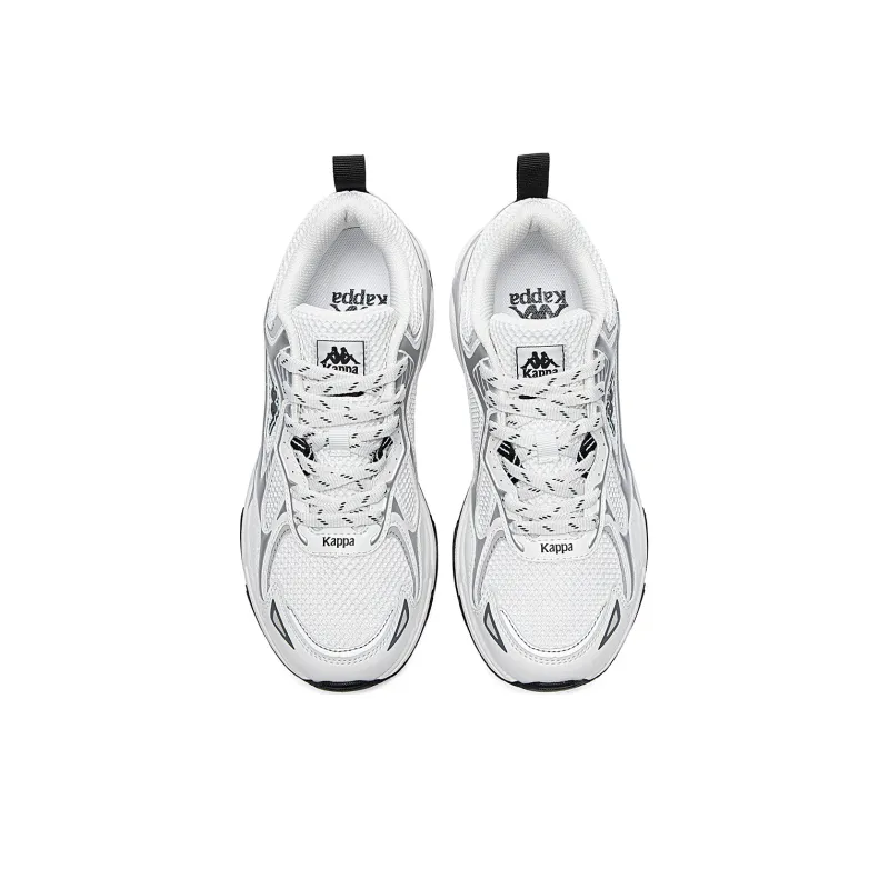 Kappa Anti-Slip Wear-Resistant Breathable Lightweight Low-Top Running Shoes Unisex Heron Feather White Olympics Gray-3