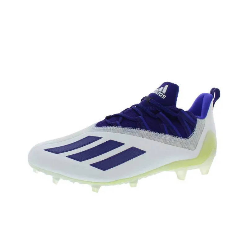 Adidas Adizero Cleats Anti Slip Wear Resistant Soccer Shoes Men's White Purple-0