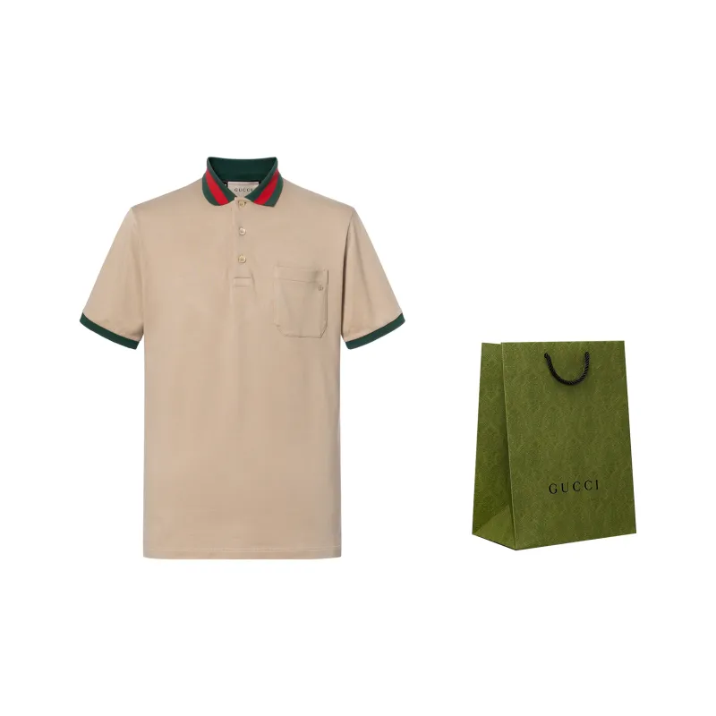 GUCCI SS22 Polo Shirt Men's Brown-8