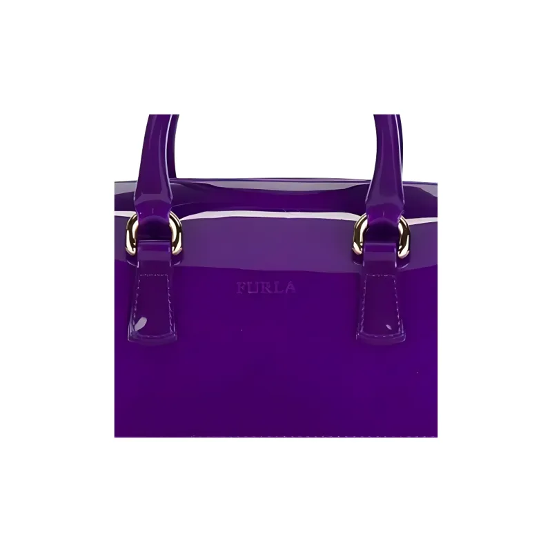 Furla Candy PVC Handbag Small Size Women's Purple-3