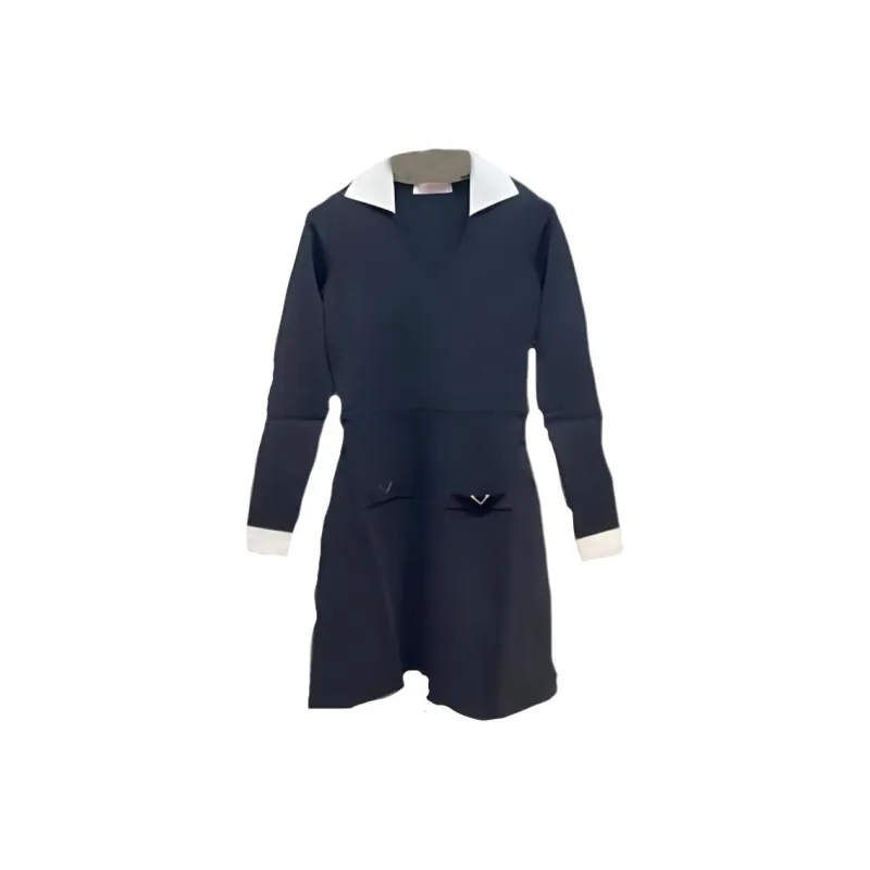 Valentino Long Sleeved Dresses Women's Blue-0