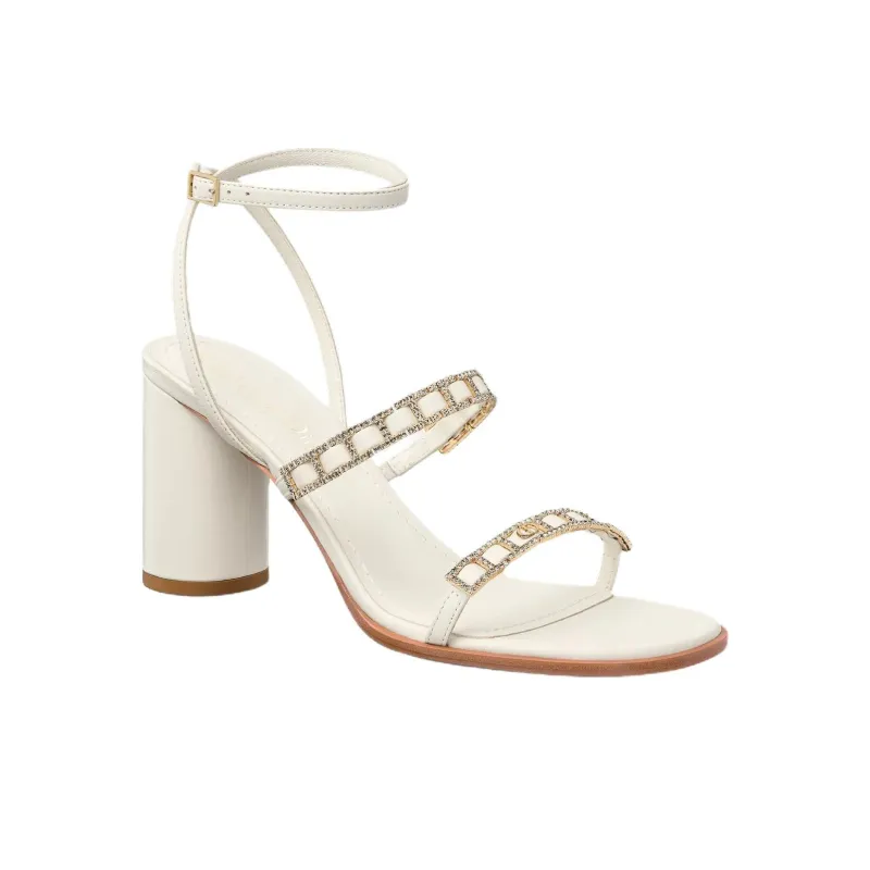 DIOR Diorissime One Strap Sandals 8cm Women's White-2