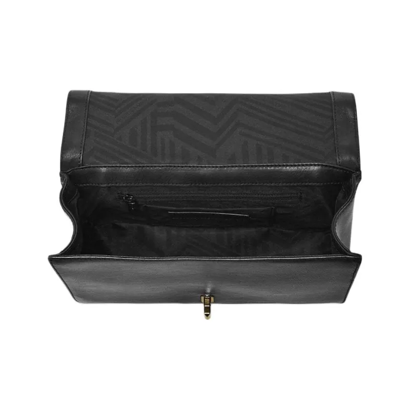REBECCA MINKOFF Genuine Leather Shoulder Bag Crossbody Bag Women's Black & Light Gold-2