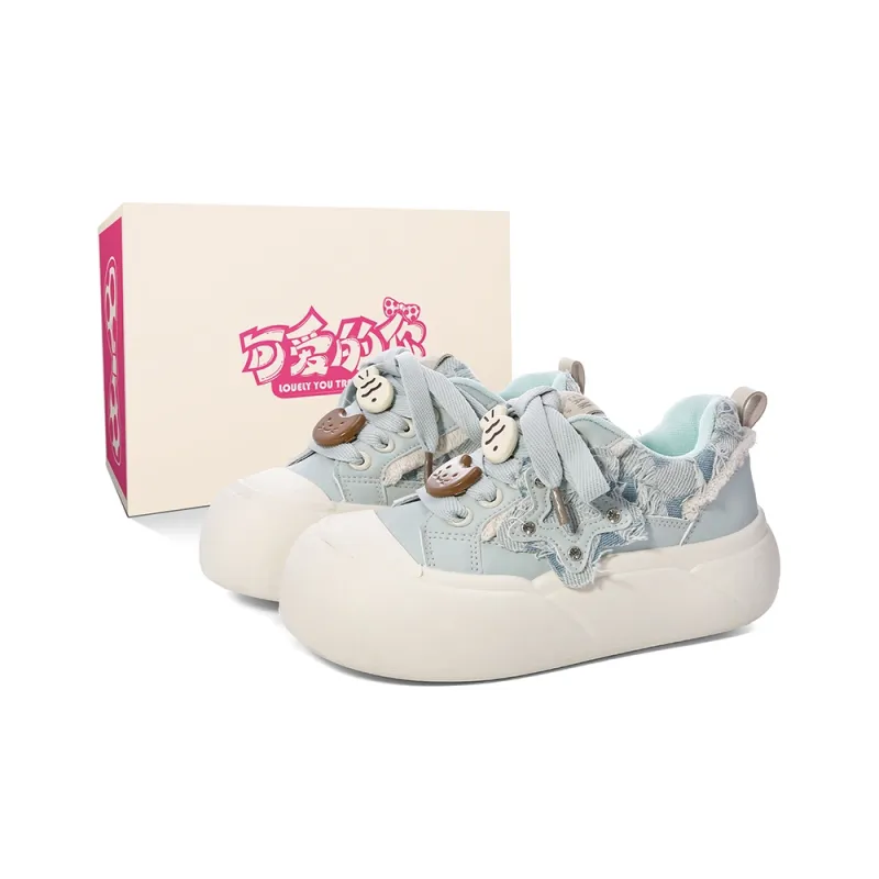Lovely You Lightweight Cushioning Wear-Resistant Low-Top Skateboard Shoes Women's-6