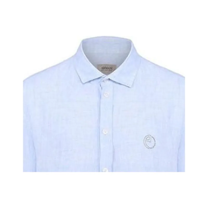 EMPORIO ARMANI Shirt Men's Light Blue-3