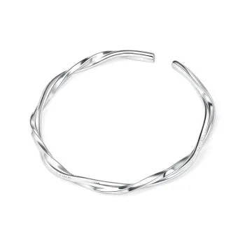 QIANCHANG 999 Fine Silver Bangles Women's