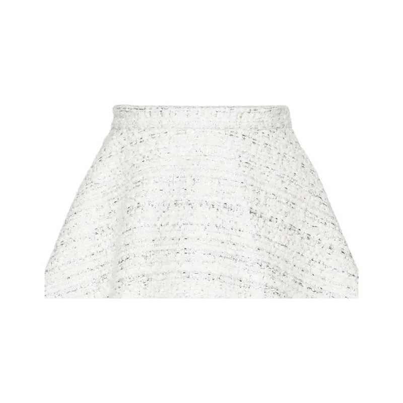 Valentino Casual Short Skirts Women's Silvery White-4