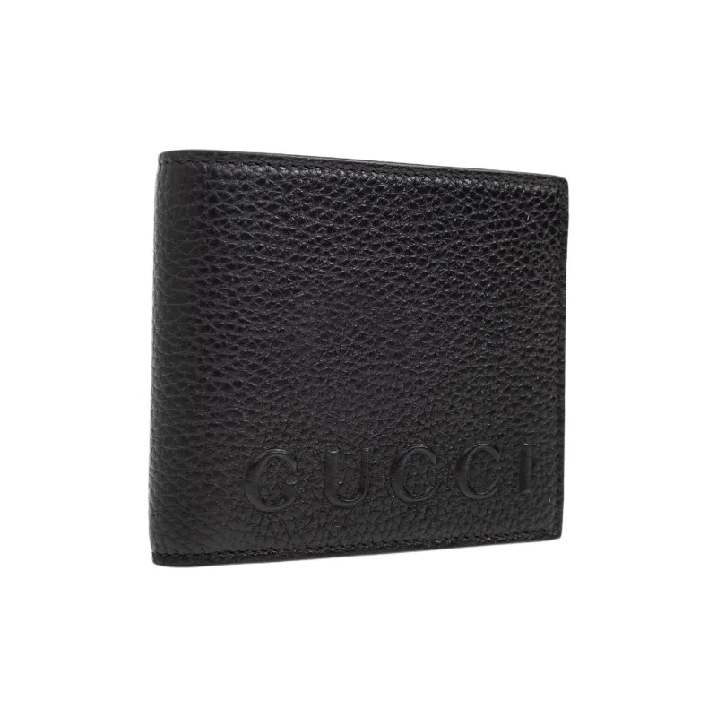 GUCCI Leather Wallet Men's Black-1