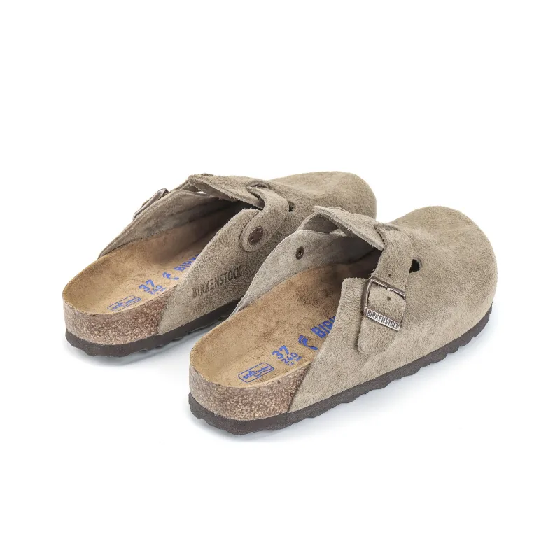 Birkenstock Boston Soft Footbed Suede Taupe Narrow Fit-7